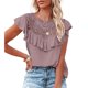 thumbnail image 2 of Elegante blusa sin mangas con cuello redondo y encaje de verano para mujer OAVQHLG3B Store lin121212, 2 of 5