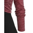 thumbnail image 6 of Rosegal Women 2PCS Plus Size Cami Dress and Ribbed Cross T-shirt Set Deep Red 2X, 6 of 6