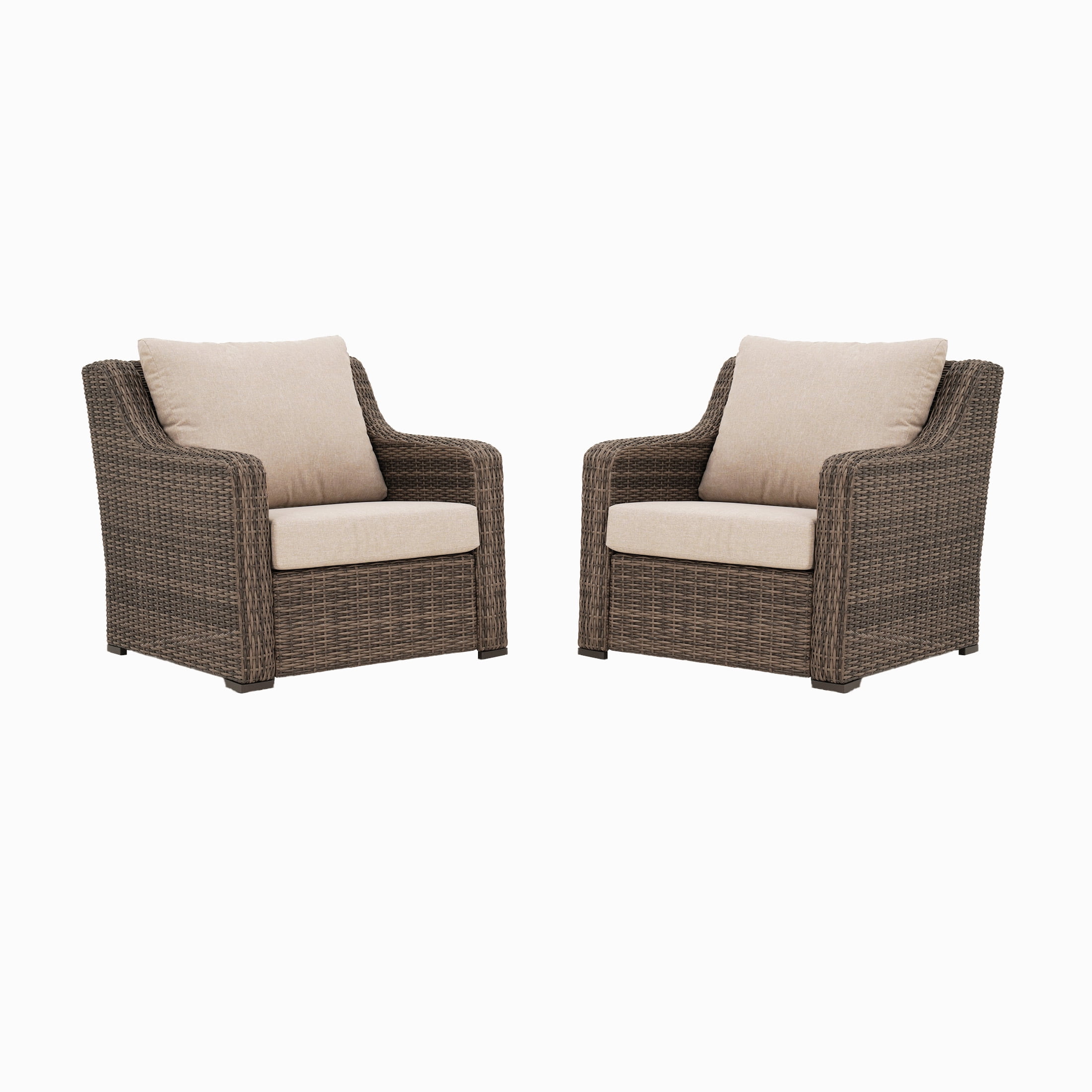 Better Homes and Gardens Hawthorne Park 4-Piece Outdoor Conversation Set, Brown
