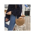 thumbnail image 5 of Topumt Half Moon Straw Women Summer Rattan Handmade Woven Beach Bohemia Cross Body Bag, 5 of 5