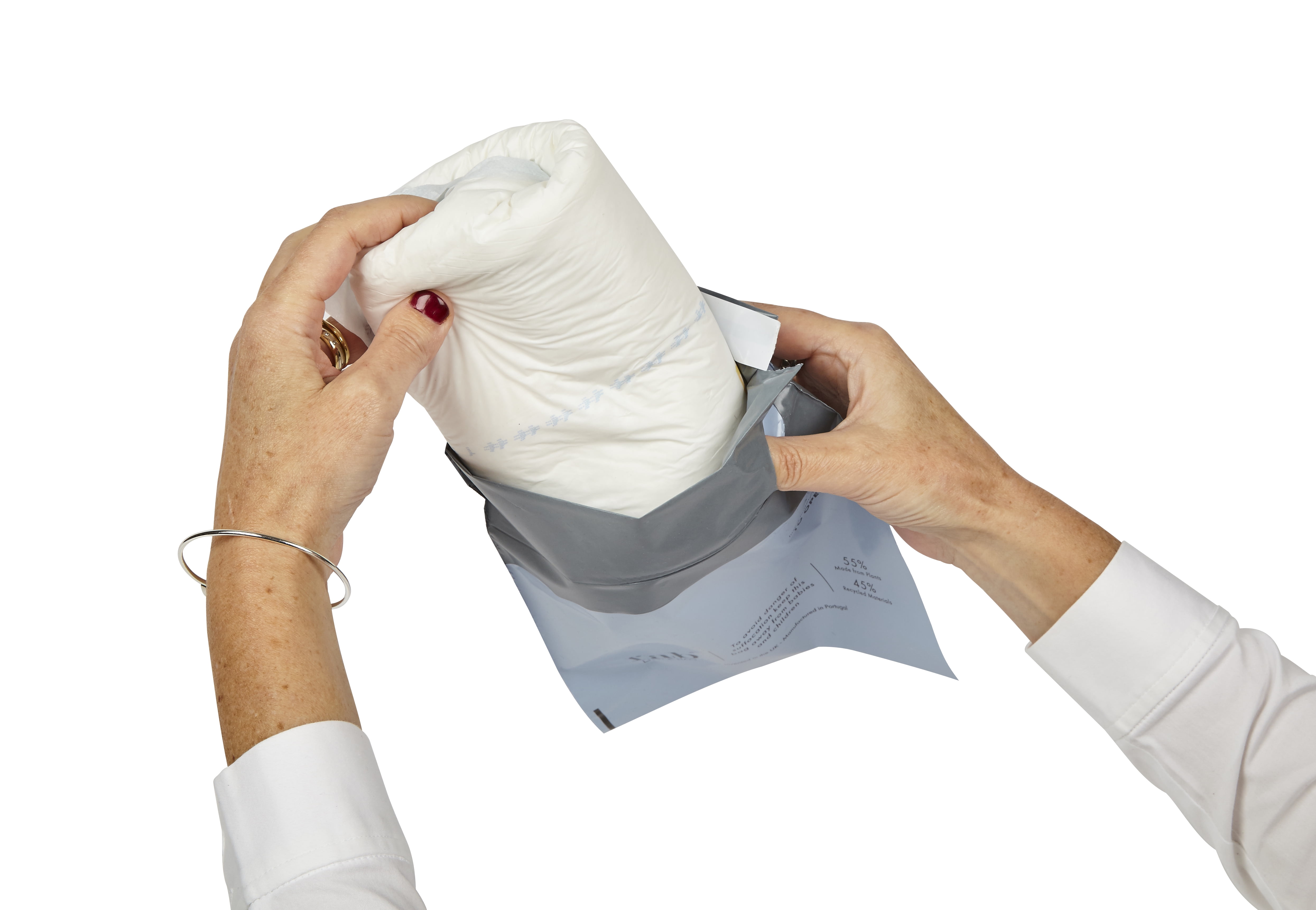 Fab Little Bag HyGeeni Disposal Bags for Nappies, Incontinence Pads, Ostomy & Catheter Bags - Prevents Odours, No Mess, Eco-Friendly, Pack of 50 Bags