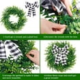 thumbnail image 3 of Artificial Boxwood Wreath Spring Summer Wreath Faux Greenery Leaves Wreath for Front Door Wall Window Porch Farmhouse Patio Garden Indoor and Outdoor Decor,16in, 3 of 6