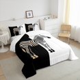 thumbnail image 3 of Homewish Boys Girls Animal Zebra Bedding Comforter Set 2pcs,Abstract Geometric Stripes Twin Comforter Sets Microfiber,Jungle Wildlife Breathable Bedding Set,Lightweight Room Decor,Reversible, 3 of 8