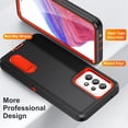 thumbnail image 4 of TECH CIRCLE for Samsung Galaxy A53 5G Case, Anti-Drop Hybrid Heavy Duty Protective Phone Cover Shockproof Rugged Military Bumper Tough Kickstand Cover for Samsung Galaxy A53 5G 6.5" 2022,Black+Orange, 4 of 8