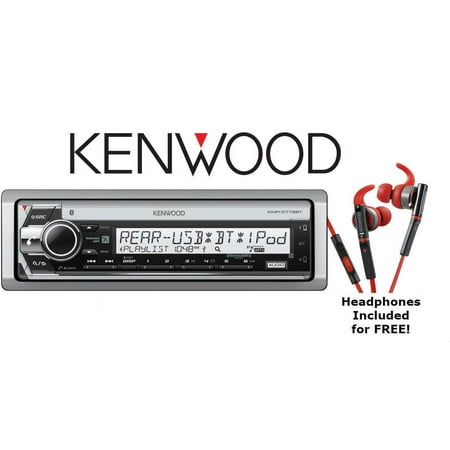 Kenwood KMR-D772BT Marine CD receiver with Bluetooth + Sport Headphones Included