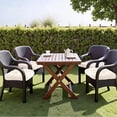 thumbnail image 3 of Bxaolu Outdoor Chair Cushions Set of 2, Patio Chair Cushions with Ties,19"x19"+3.15” Tufted Outdoor Cushions for Patio Furniture, Thick Outdoor Patio Replacement Seat Pads for Porch Lawn Chairs, 3 of 9
