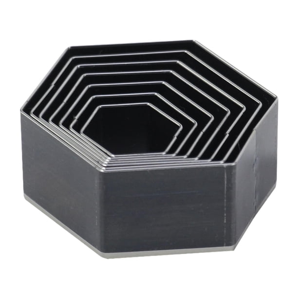 7 piezas de troqueladora de cuero, troquel de perforación, herramienta para artesanía en cuero, forma geométrica para Hexágono