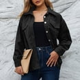 thumbnail image 6 of Lovskoo 2024 Long Sleeve Shirts for Women Corduroy Button Down Shirt Casual Print T-Shirts Single Breasted Fall Spring Loose Shirt Tops Blouse Black, 6 of 7