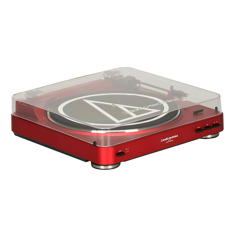 Audio-Technica AT-LP60RD Fully Automatic Stereo Turntable System (Red) 
