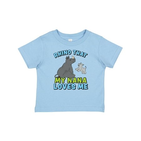 

Inktastic Rhino That My Nana Loves Me with Cute Rhinos Gift Baby Boy or Baby Girl T-Shirt