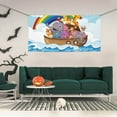 thumbnail image 2 of Zufioo Rainbow Animals on Noah's Ark Print Holiday Banners, Party Banners, Hanging Flags, Bar Shopping Mall Garden Wall Decorations, Holiday Decoration Supplies-Medium, 2 of 8