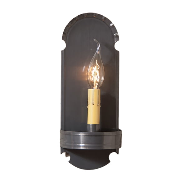 Irvin's Tinware Foot Sconce Country Tin Finish One Light E12 Socket