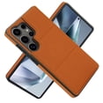 thumbnail image 4 of Back Case for Samsung Galaxy S25 Ultra, Card Slots Kickstand PU Leather Magnetic Button Shockproof Protective Stylish Ultra Slim Phone Case Cover Compatible with Samsung Galaxy S25 Ultra, Brown, 4 of 7