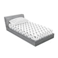 thumbnail image 3 of Black and White Bedding Set with Sheet & Covers, Thunderbolts Zig Zag Pattern Electric Charge Simple Illustration, Printed Bedroom Decor 2 Shams, 4 Sizes, Black White, by Ambesonne, 3 of 3