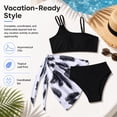 thumbnail image 4 of 3 Piece Girls Swimsuit Bikini Set Quick Dry Stretch Swimwear Size 12Y, 4 of 10