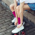 thumbnail image 6 of HUPOM 1 Pair Socks for Women Summer Clearance Fashion Knee-High Soft Casual Socks Hot Pink Size M, 6 of 9