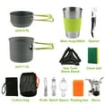 Odoland Camping Cookware Kit,12PCs Outdoor Cooking Set with Stove for