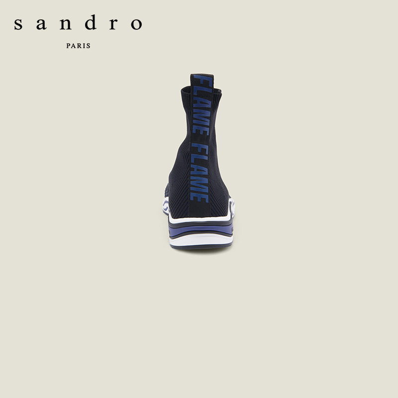 Sandro NOIR/BLEU Women's Flame Socks Sneakers, EU 37 - Walmart.com