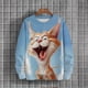 thumbnail image 3 of Suéter de otoño e invierno para hombre con estampado 3D de animales, suéter deportivo para ciclismo, suéter cálido, moda urbana, informal, parodia para hombre, 3 of 4