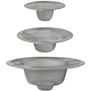 

3pc Assorted Size STAINLESS STEEL MESH STRAINER Kitchen Bathroom Sink Tubs