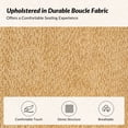 thumbnail image 3 of 3-Seater Modern Sofa with Removable Throw Pillows Chenille Fabric Couch for Living Room Camel, 3 of 7
