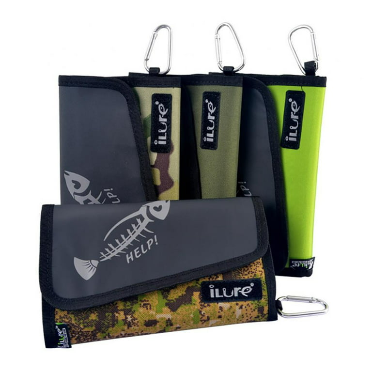 Naturalour Reaction Tackle Fishing Tackle Bag,Tackle Binder,Soft Bait and Worm Storage, Size: 21.5*13*8cm, Green
