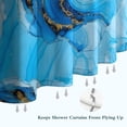 thumbnail image 6 of Blue Marble Gold Swirl Pattern Shower Curtain 72"x84" ,Bathroom Decorative Shower Curtains Set with 12 Hooks,Modern Waterproof Washable Shower Curtain, 6 of 6