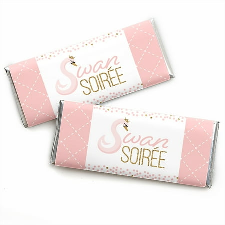 Sexy Slang Party Game - Swan Soiree - Candy Bar Wrapper White Swan Baby Shower or Birthday Party Favors - Set of 24