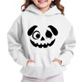thumbnail image 5 of Kids Boys Girls Hoodie Sweatshirt, Long Sleeve Glow‑in‑the‑Dark Halloween Print Loose Casual Pullover Tops, 5 of 9