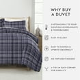 thumbnail image 5 of Duvet Cover Set - Ultra Soft & Breathable - Navy Polka Dot and Striped for Queen Size Bedding by Comfort Canopy, 5 of 13