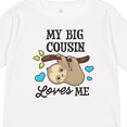 thumbnail image 4 of Inktastic My Big Cousin Loves Me with Sloth and Hearts Boys or Girls Long Sleeve Toddler T-Shirt, 4 of 5