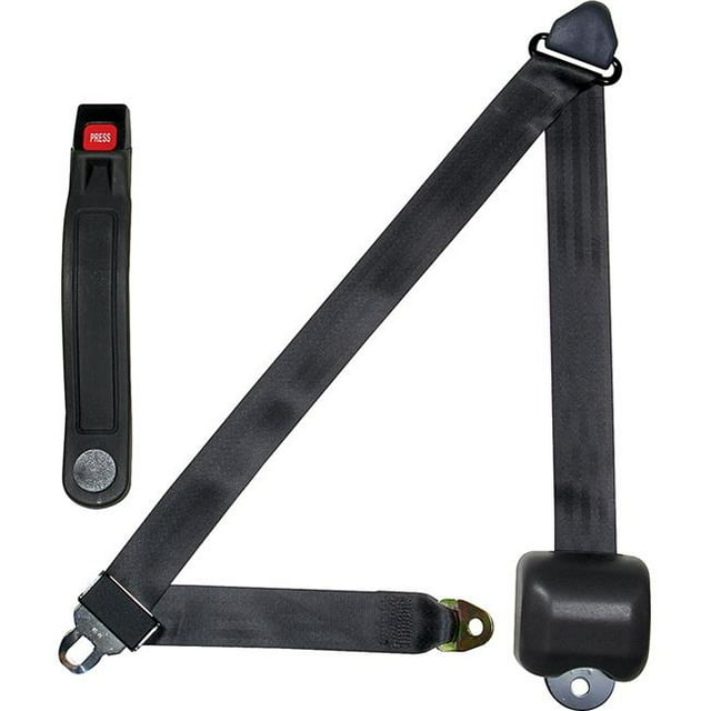 Allstar Performance ALL98117 3-Point Retractable Seat Belt, Charcoal