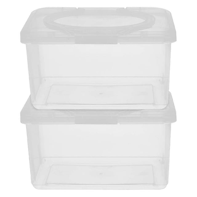 Reusable Baby Wipe Holder Wipes Dispenser for Storage 2Pcs Clear Container