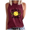 thumbnail image 1 of Birdeem Womens Summer Baseball Printed Sleeveless Round Neck Tank Top Round Neck Tank Top, 1 of 12