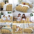thumbnail image 5 of Thanksgiving Fall Bedding Duvet Cover Set Full Size 4 Pieces Farmhouse Colorful Lattice Bedding Set with Zipper Closure, 1 Comforter Cover 86x90 Inches 1 Flat Sheet & 2 Pillow Cases, 5 of 9