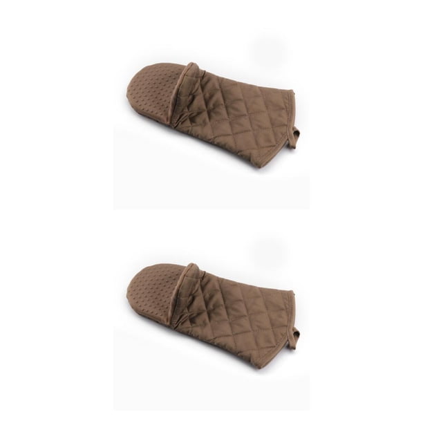 Billuyoard 1 par de manoplas para horno, guante para estufa, mano de obra fina, utensilios de cocina resistentes al calor, artesanía, utensilios Café 2piezas