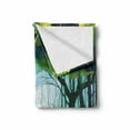 thumbnail image 2 of Woodland Soft Flannel Fleece Throw Blanket, View of a Forest Landscape Outdoor Scene, Cozy Plush for Indoor and Outdoor Use, 50" x 70", Seafoam Dark Teal, by Ambesonne, 2 of 6