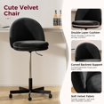 thumbnail image 4 of Silla de oficina GTPLAYER Velvet Tall con ruedas y almohada lumbar, 4 of 9