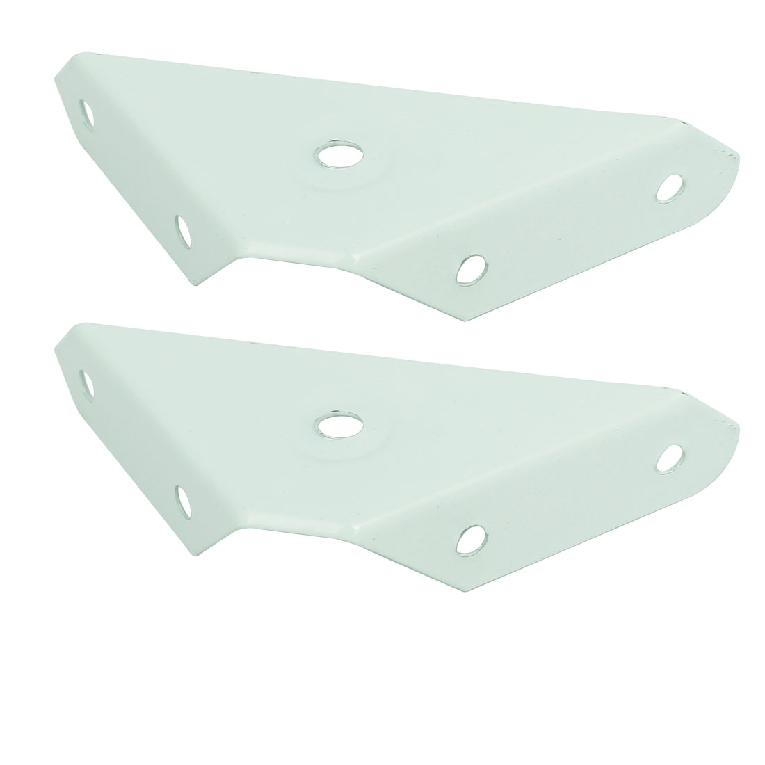 Uxcell Metal Triangular Flange Corner Brace Angle Bracket White