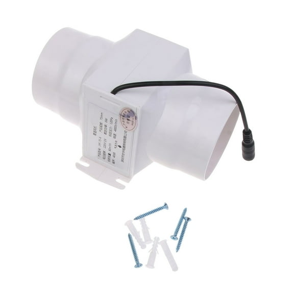 Easy to Carry 3 Inch Duct Exhaust Fan 12V Low Noise Vent Blower Adjustable Speed Duct Fan for Cabinets & Hydroponic Systems