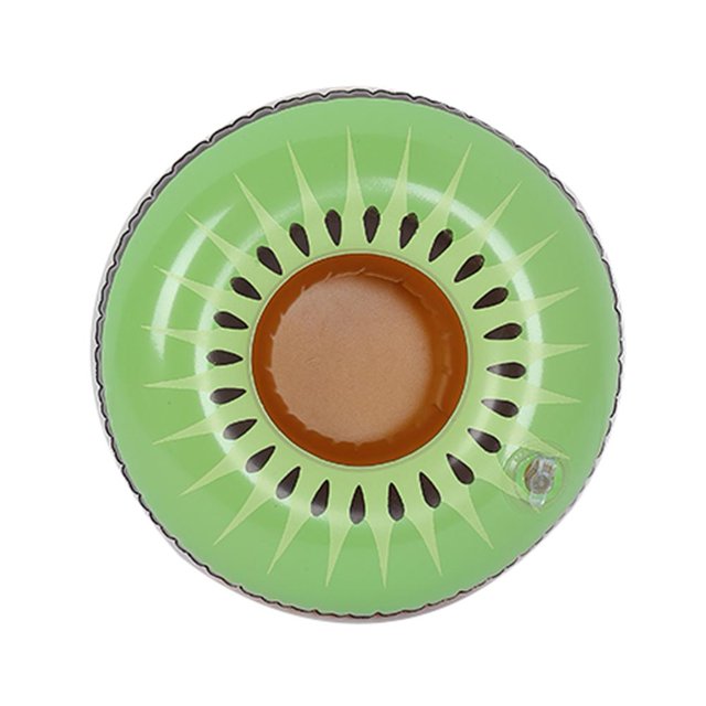 Soporte para taza de PVC suave estilo Ins impermeable para fiesta en la piscina (kiwi)