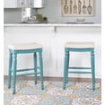 thumbnail image 2 of Linon Martha 30" Backless Bar Stool, Blue, 2 of 6