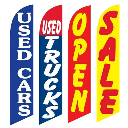4 Advertising Swooper Flags Used Cars Used Trucks Open Sale