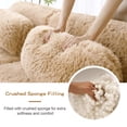 thumbnail image 5 of FFH 114.7" L Shaped Couch Plush Boneless Sofa with Movable Ottoman, Light Khaki, 5 of 11