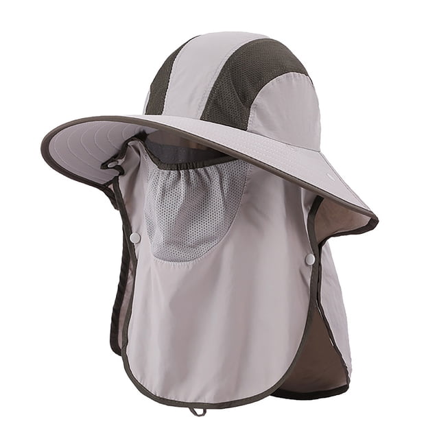 Chapeau Seau Unisexe Respirant avec Pare-Soleil Détachable UPF 50+ Extérieur Pêche Randonnée Été Ajustable Léger