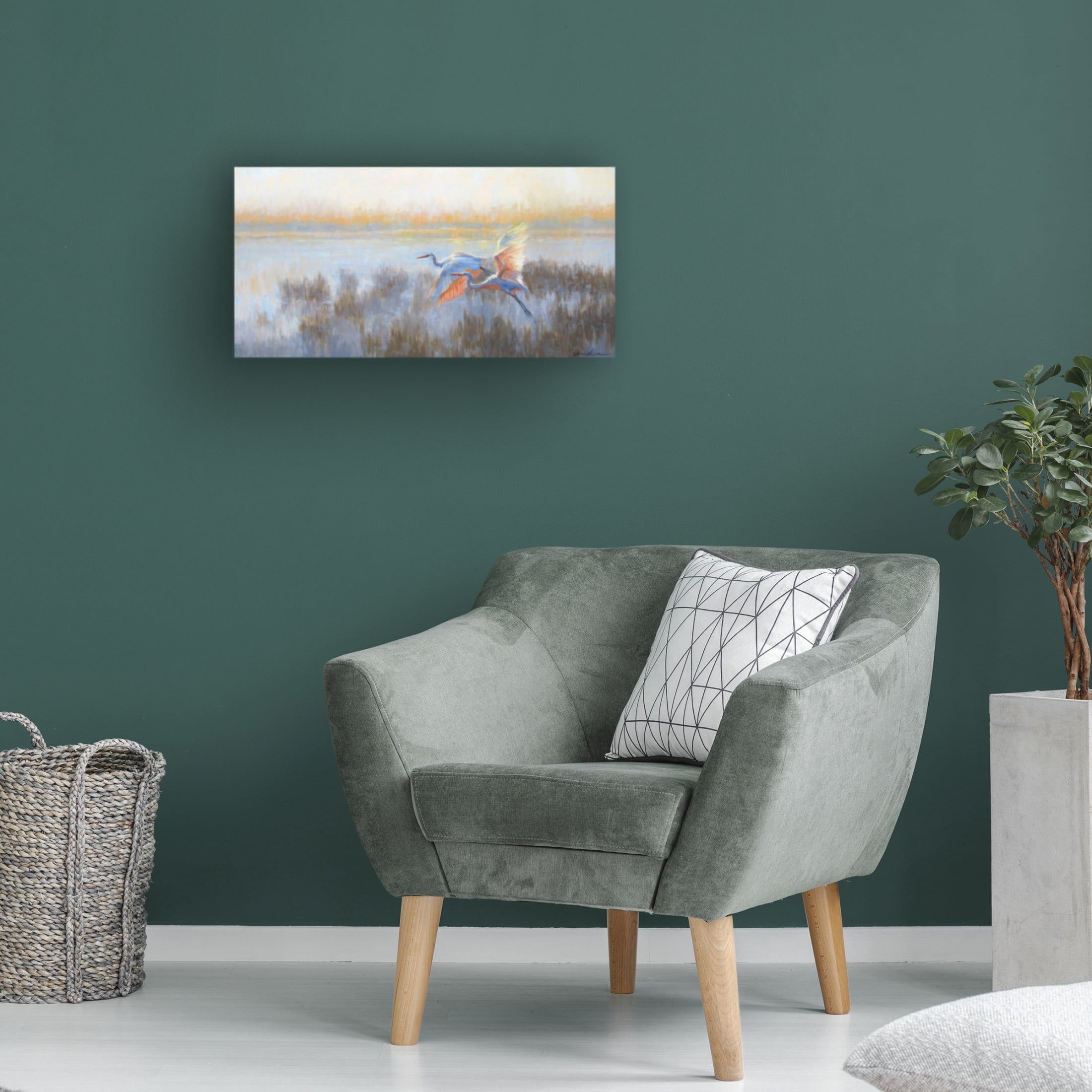 Canvas Wall Art - Sandy Nelson 'Dinner Date' Wall Art for Living Room, Bedroom, or Office Décor by Trademark Fine Art - 19 x 10 Inches