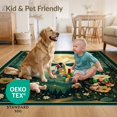thumbnail image 4 of ODIKA 4'x6' Ultra-Soft Area Rug, Moth Shaped Witchy Vintage Gothic Whimsical Round Motif Border None Washable, Bare feet friendly, Silk-Touch for Bedroom Home office, 4 of 7