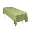 thumbnail image 3 of Efavormart Sage Green Seamless Lamour Satin Rectangle Tablecloth - 60"x102", 3 of 11