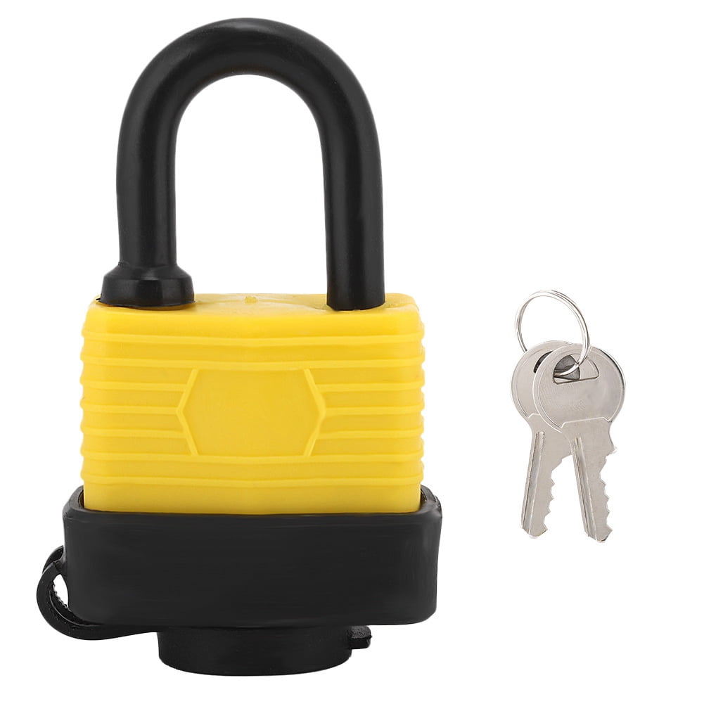 Lock and Chain With Plastic Cover Heavy Duty Waterproof Padlock TE358 