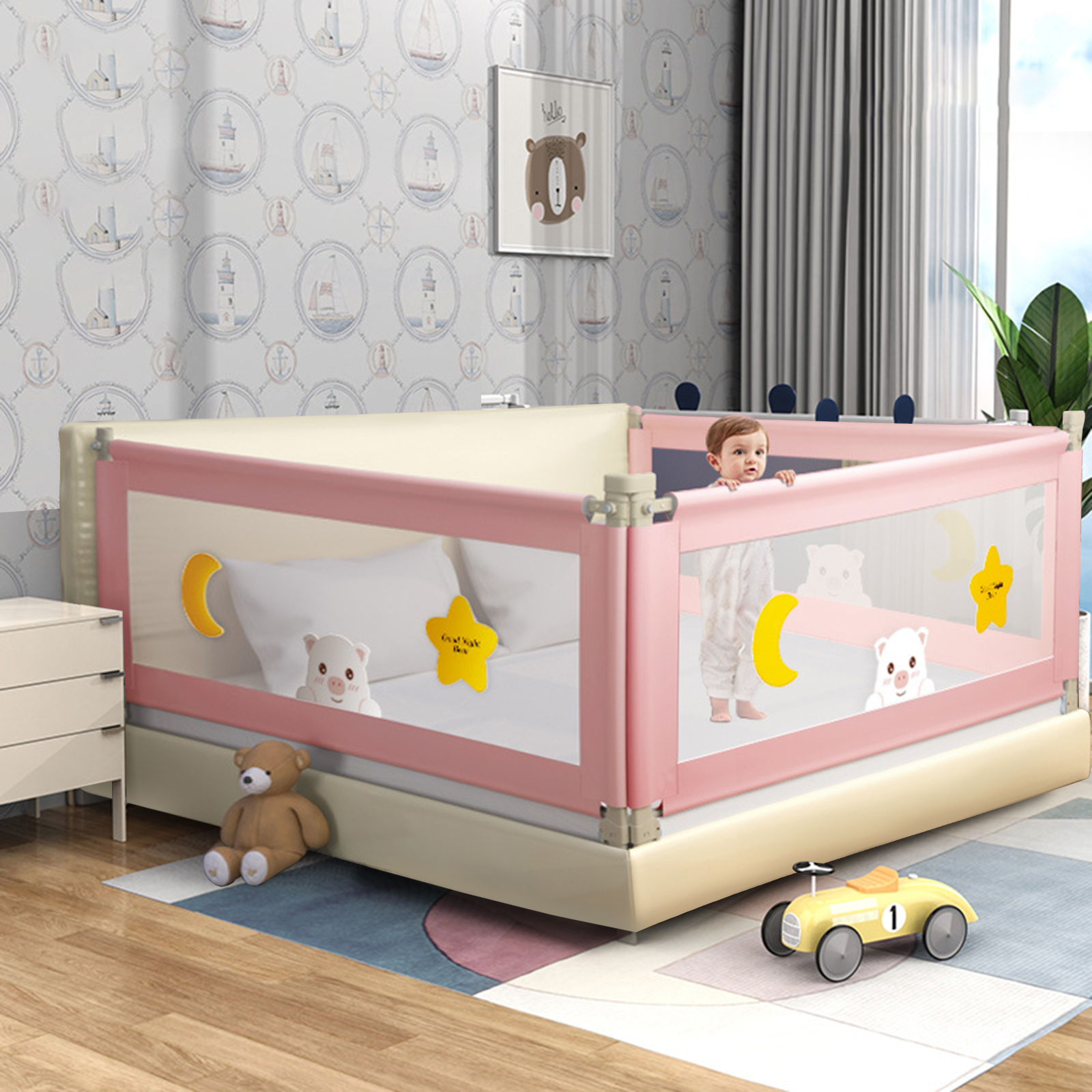 TTLIFE Bed Rails for Toddlers,Infants Safety Bed Guardrail,Baby